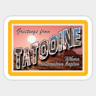 Tatooine Travel Postcard Sticker